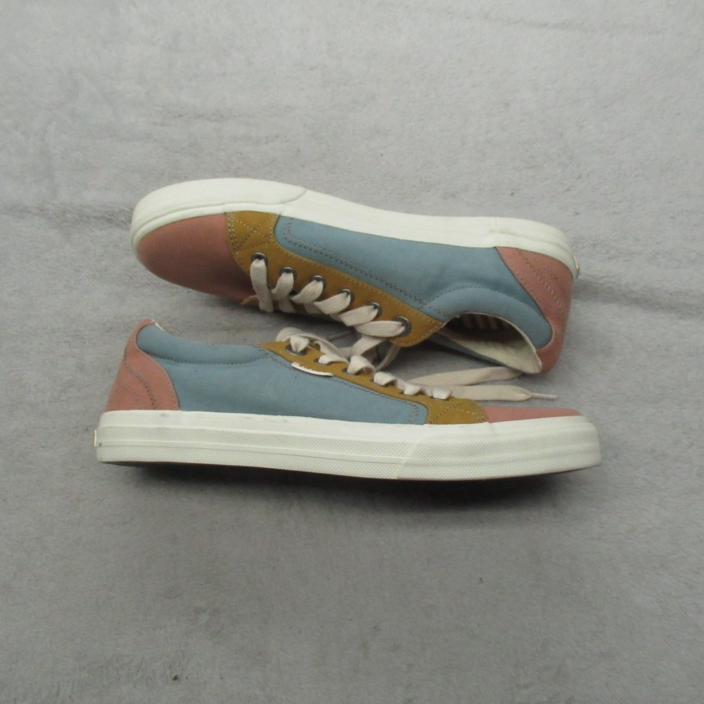 Taos Womens 9 Plim Soul PLS Sneakers Blue Canvas Low Top Lace Up Walking Casual - Picture 3 of 16
